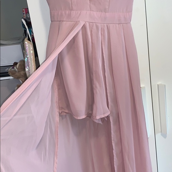 Pink Romper Chiffon High-Low Dress from Revamped - Picture 9 of 14